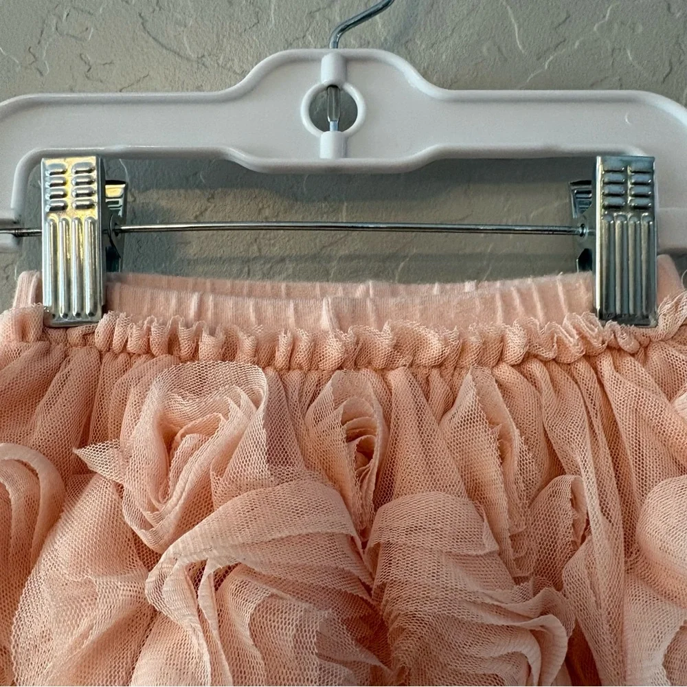 Baby gap light pink leggings with rosette tutu skirt size 0-3 months